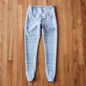 Calvin Klein Performance Leggings, Size S, Gray Striped